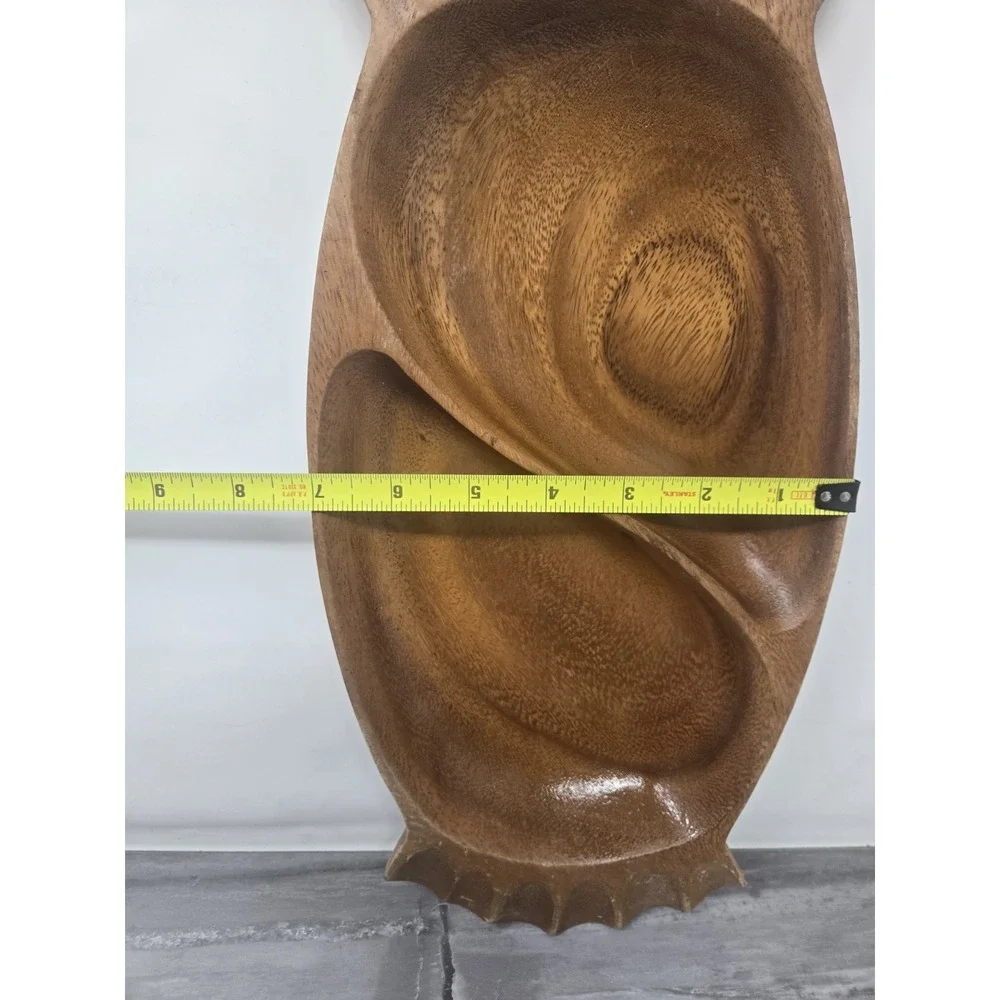 Vintage Wood Monkey Pod - Divided Wooden Bowl -‎ 14.5